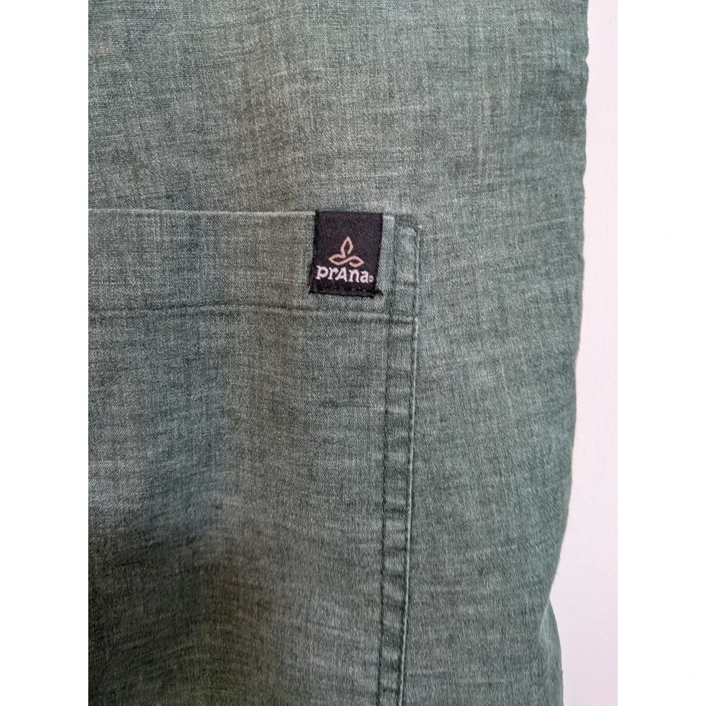 Gorpcore Lounge Prana Breathe Green Hemp Blend Wide Leg Drawstring L Pants